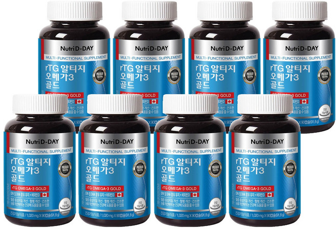 뉴트리디데이 rTG 알티지 오메가3 골드, 90정, 8개