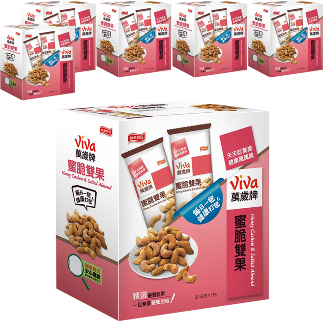 ViVa 萬歲牌 蜜脆雙果 5包, 6盒