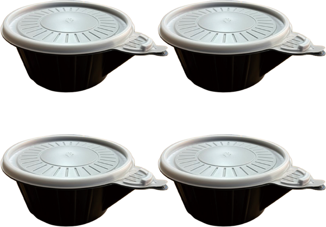 핫쿡볼 원형 발열 보온 도시락 데움용기 내통 4p + 외통 2p + 뚜껑 2p + 발열제 4p 세트, 120g, 1세트