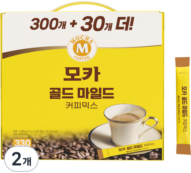 모카씨엔티 골드 마일드 커피믹스, 12g, 2개, 330개입