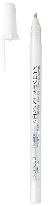 Clover 可樂牌 水性消失筆 熱消失筆 + 補充芯2入組, 白色, 1組