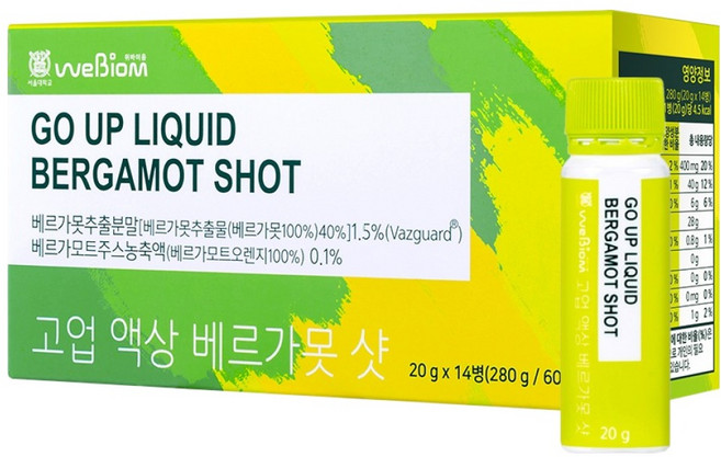 위바이옴 고업 액상 베르가못 샷, 280g, 1개