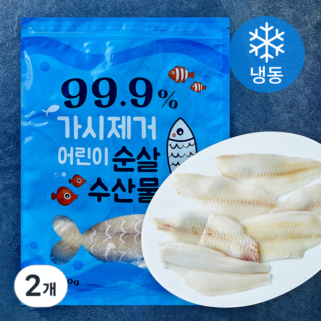 가시제거 어린이 순살 가자미 (냉동), 2개, 400g