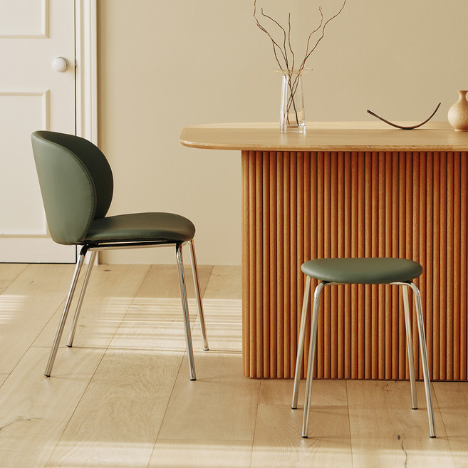 메종드꼼마 스칸딕 체어 식탁의자, 카키그린, 2개