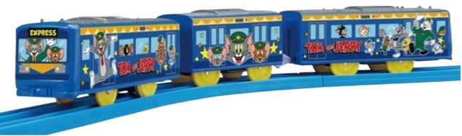 TAKARA TOMY PLARAIL 鐵道王國 T-ARTS KOREA 湯姆貓與傑利鼠 彩繪火車, 1個, 混合色