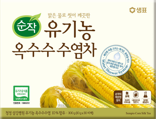 순작 유기농 옥수수 수염차 티백, 10g, 30개입, 2개