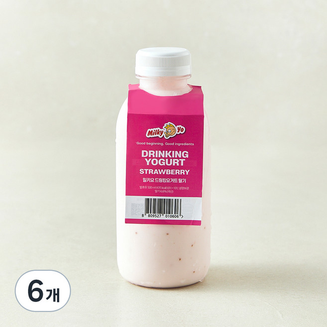 밀키요 드링킹 요거트 딸기, 500ml, 1개입, 6개