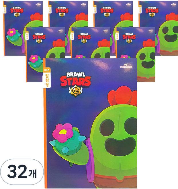 브롤스타즈 초등 좁은칸 알림장, 혼합색상, 32개