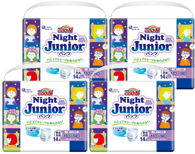 GOO.N 大王 YA晚褲/尿布 15~35kg, Junior, 56片