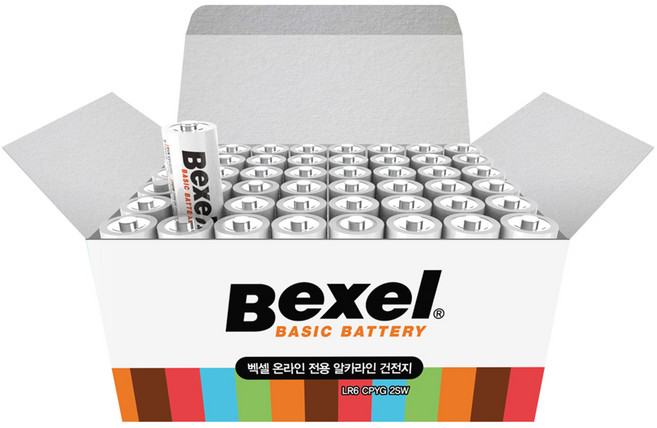 벡셀 알카라인 AA건전지 벌크, 48개입, 1박스