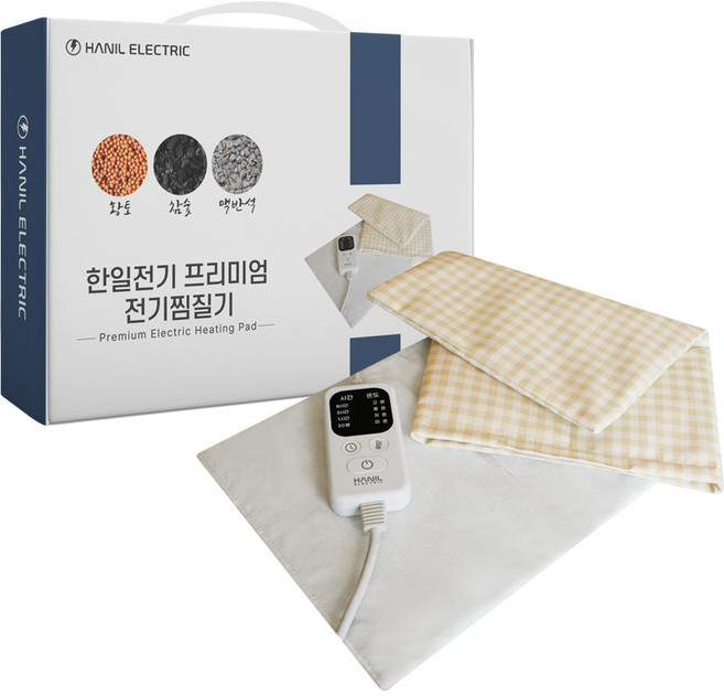 한일전기 프리미엄 전기 온열찜질기 미니, RVE-1000, 베이지체크