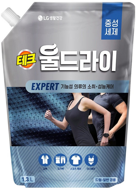 테크 울드라이 중성 엑스퍼트 액상세제 리필, 1.3L, 1개