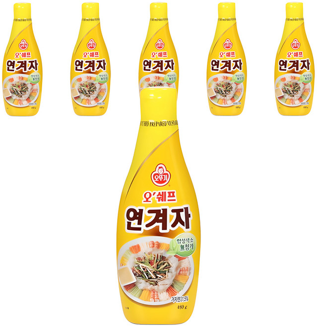 오뚜기 오쉐프 연겨자, 480g, 6개