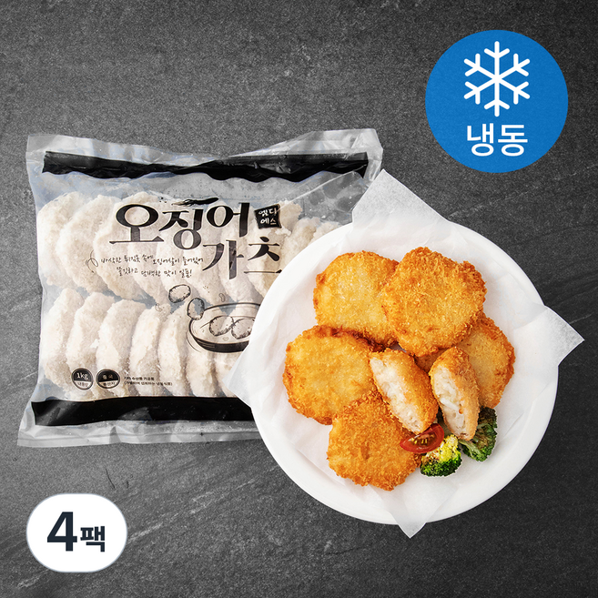 엠디에스 오징어가츠 20ea (냉동), 1kg, 4팩