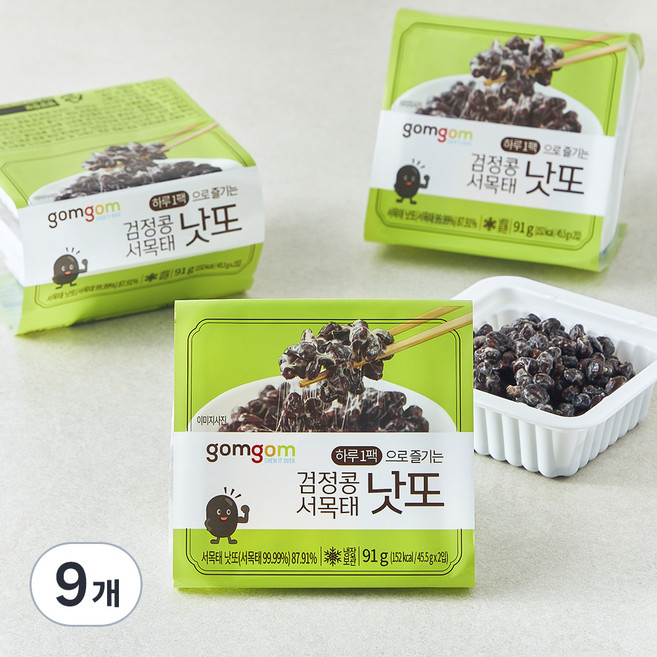 곰곰 검정콩 서목태 낫또, 45.5g, 6개입, 3개