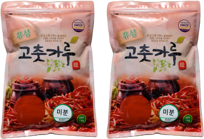 유성 고춧가루 미분, 1kg, 2개