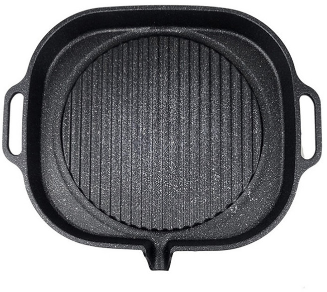 키친아트 인덕션 통주물 사각 로스트 구이팬, 32cm, 1개