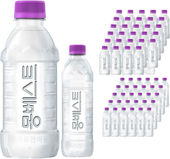 몽베스트 위드어스 무라벨 생수 330mL 40p + 500mL 40p, 40개