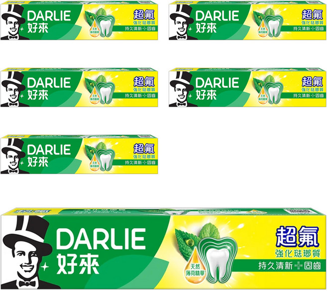 DARLIE 好來 超氟強化琺瑯質牙膏, 250g, 6條