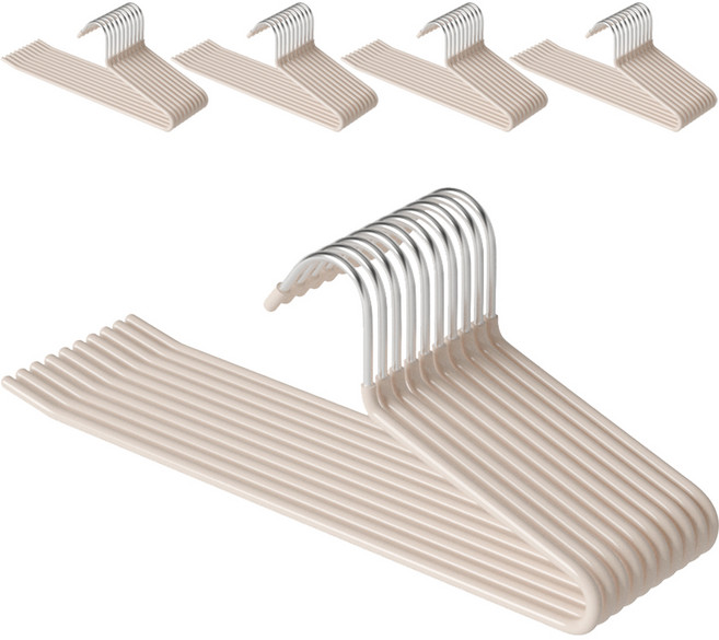 코멧 홈 논슬립 바지걸이, 베이지, 50개