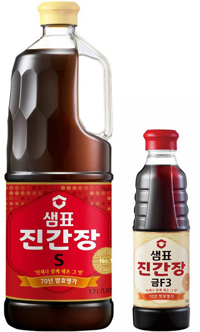 샘표 진간장 S 1.7 L + 진간장 금F3 500 ml, 2.2L, 1세트