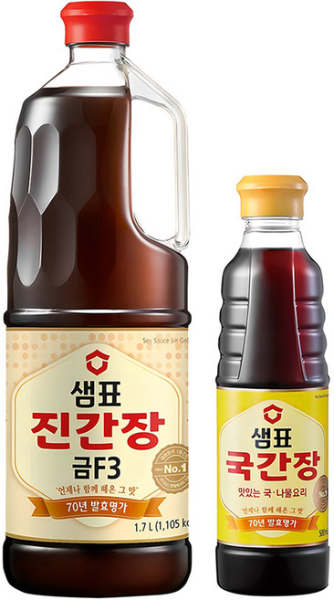 샘표 진간장 금F3 1.7L + 국간장 500ml, 1세트