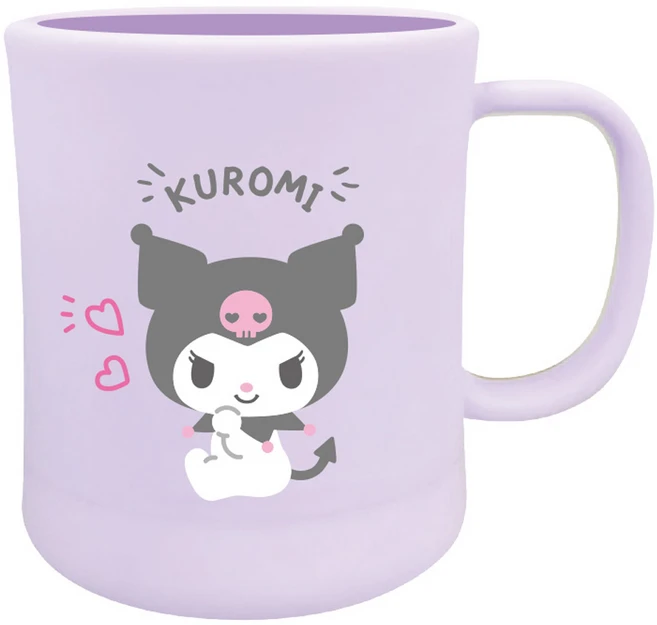 릴팡 산리오 키요 더블컬러 핸들컵, 쿠로미, 1개, 300ml - 쿠팡