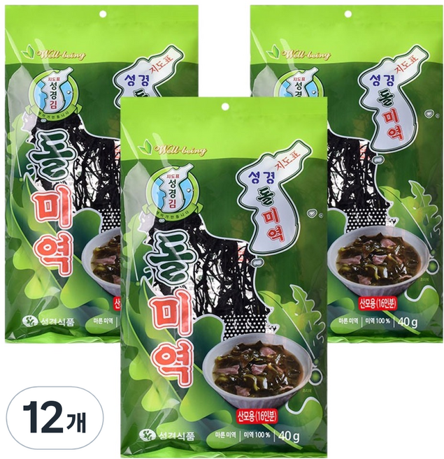 지도표성경 지도표 성경 돌미역, 40g, 12개