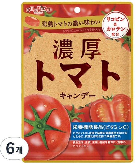 센자쿠 농축 토마토캔디, 6개, 70g