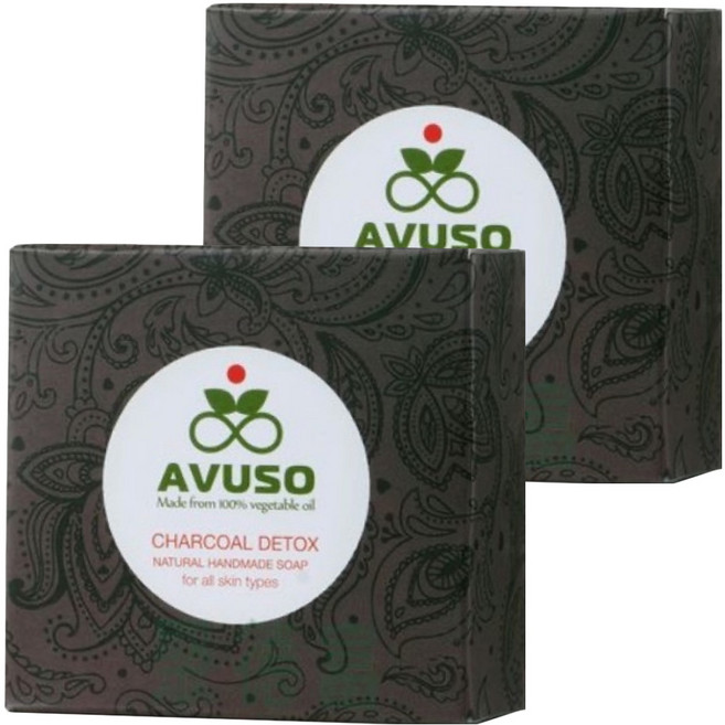 AVUSO 行道者 活炭燭果脂手工皂 100%天然植物油 適合所有膚質, 125g, 2個