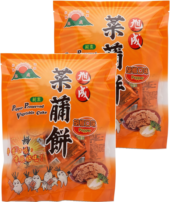 旭成 胡椒菜脯餅, 250g, 2袋