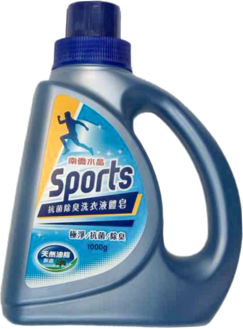 南僑水晶 SPORTS抗菌除臭洗衣液體皂, 1kg, 1瓶