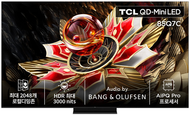 TCL 4K QD Mini LED 스마트TV, 216cm(85인치), 85Q7C, 스탠드형, 방문설치