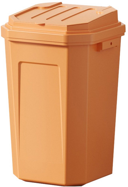 로커스 모던 대용량 욕실 화장실 휴지통, 오렌지