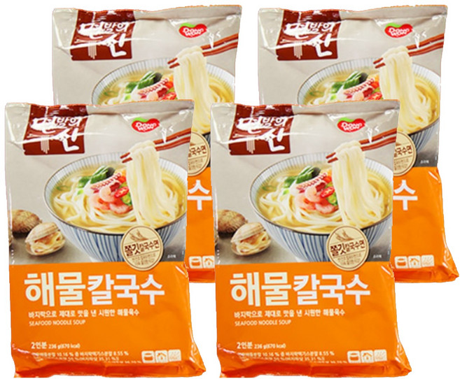 동원 면발의신 해물칼국수, 236g, 4개