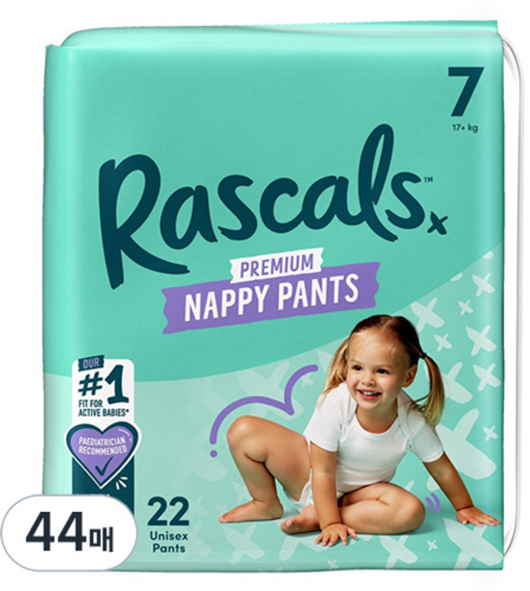 라스칼프렌즈 프리미엄 팬티형 기저귀, 7단계, 44매