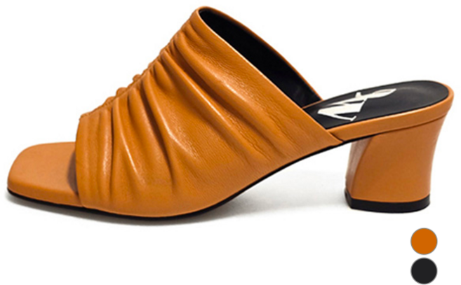 나인웨스트 여성용 양가죽 셔링 뮬 5cm FHBSPNW303