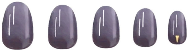 Paula's Nail 寶拉美甲 24片, 亮彩灰紫, 1組