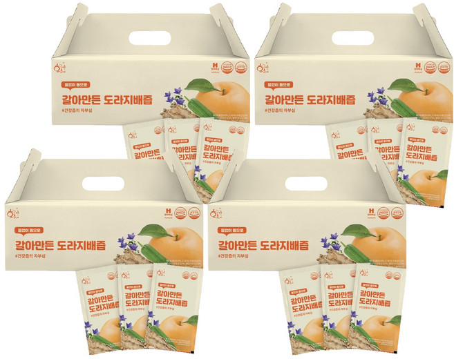 황금이네 국내산 갈아만든 도라지배즙, 100ml, 120개