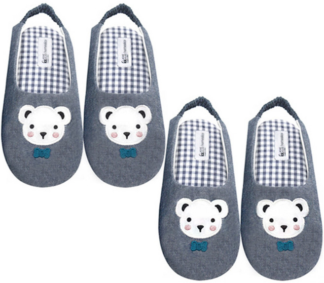 홈앨리스 백곰 덧신 2켤레, 블루, 2개