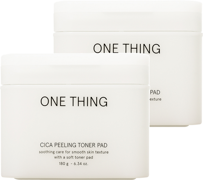 ONE THING CICA去角質化妝棉片, 65片, 2個