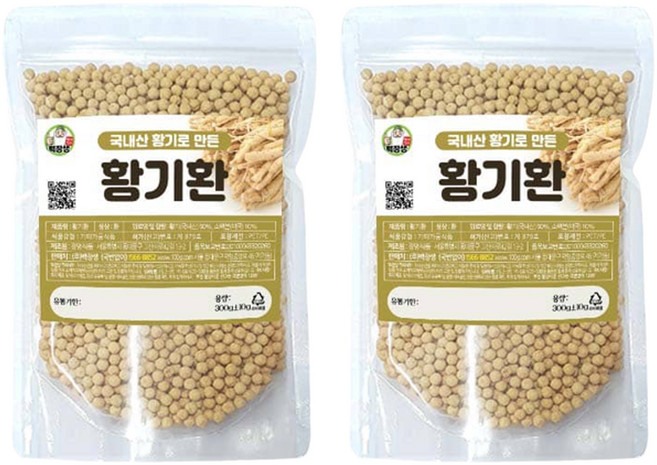 백장생 토종 황기환, 2개, 300g