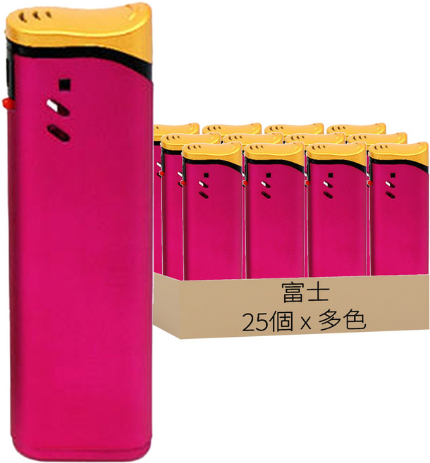富士牌 斜打 防風打火機 25個, 顏色隨機, 1組