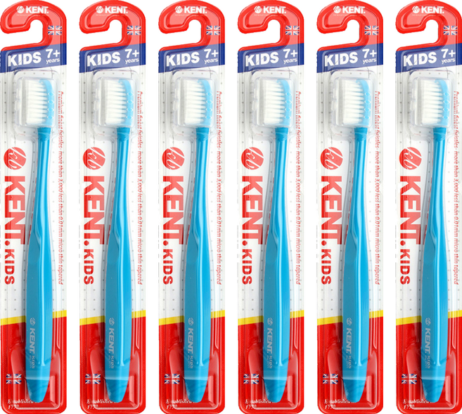 켄트 키즈 초극세모 칫솔, 블루, 1개입, 6개