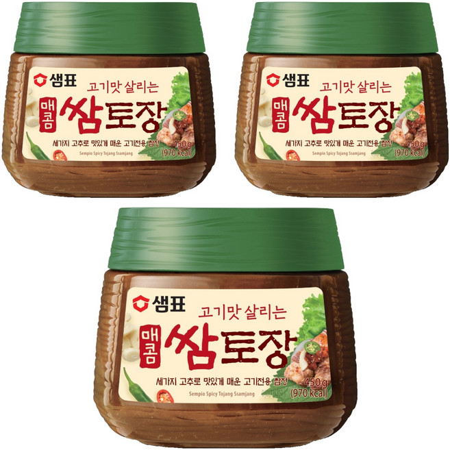 샘표 매콤 쌈토장, 450g, 3개