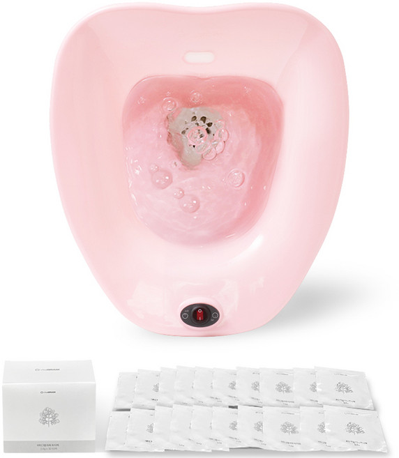 비타그램 코드제로 무선 좌욕기 + 약쑥팩 30p, WGT-0623, 핑크