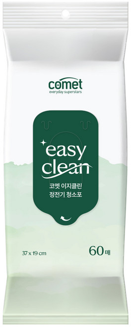 코멧 이지클린 정전기 청소포 대형사이즈 60매, 1개