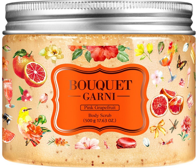 Bouquet Garni 糖身體磨砂膏 粉紅葡萄柚, 500g, 1罐
