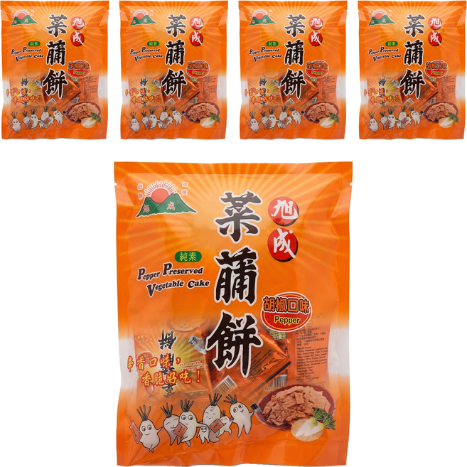 旭成 胡椒菜脯餅, 250g, 5袋