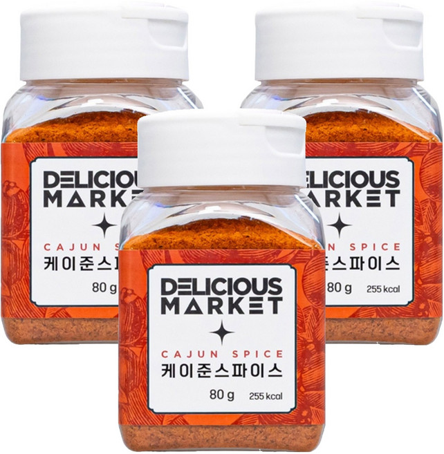 딜리셔스마켓 케이준 스파이스, 80g, 3개